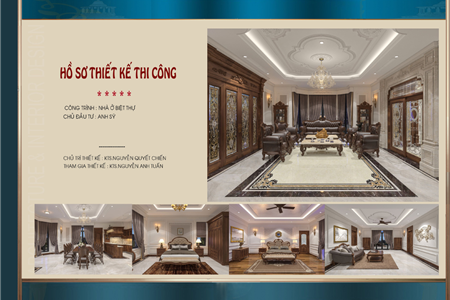 Mẫu thiết kế biệt thự 4 tầng tại Thái Nguyên - Kiến trúc tân cổ điển