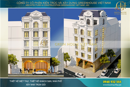 Mẫu biệt thự tân cổ điển 5 tầng mặt tiền 11m