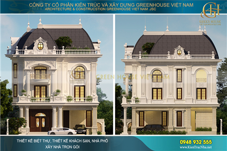 Thiết kế biệt thự tân cổ điển 3 tầng