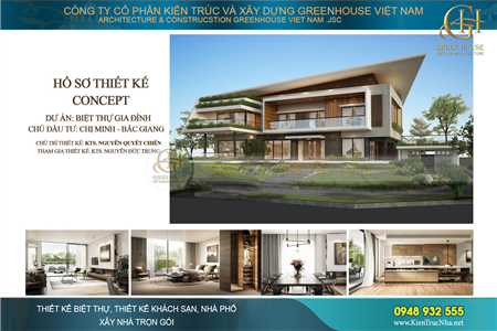 Biệt thự nghỉ dưỡng hiện đại tại Bắc Giang- CĐT Chị Minh