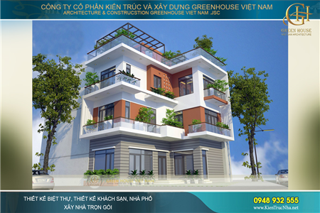 Mẫu nhà phố hiện đại 4 tầng mặt tiền 8m