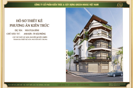 Nhà phố 5 tầng 2 mặt tiền đẹp tại Hải Phòng - Kiến trúc hiện đại