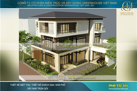 Mẫu biệt thự hiện đại 3 tầng diện tích 420m2