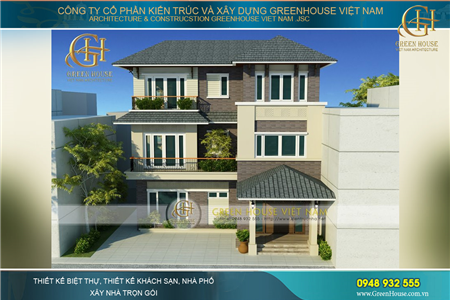 Thiết kế biệt thự hiện đại 3 tầng 12x20m