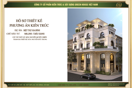 Dự án thiết kế biệt thự tân cổ điển sang trọng 5 tầng tại Bắc Giang
