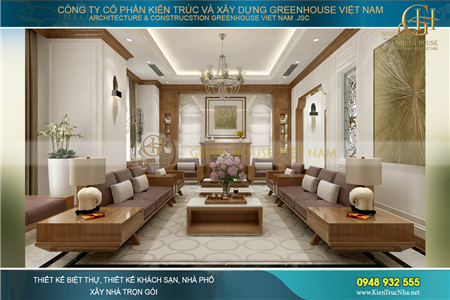 Mẫu thiết kế nội thất biệt thự tân cổ điển Á Đông đẹp