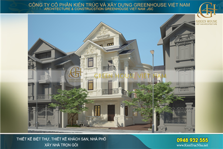 Biệt thự tân cổ điển 4 tầng mặt tiền 10m