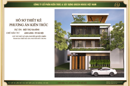 Dự án thiết kế biệt thự 4 tầng tại Hà Nội - Phong cách kiến trúc hiện đại