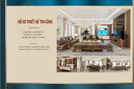 Thiết kế nội thất biệt thự hiện đại 3 tầng cao cấp tại Hà Nội