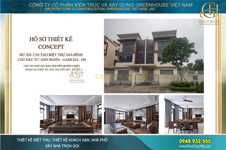 Dự án thiết kế biệt thự hiện đại 3 tầng ấn tượng tại Hà Nội