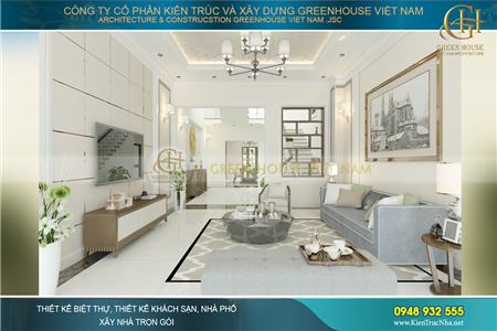 Thiết kế nội thất nhà phố hiện đại 4 tầng mặt tiền 6m