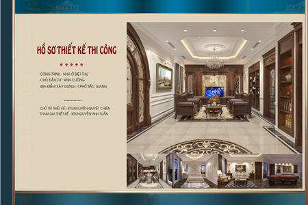 Thiết kế nội thất biệt thự tân cổ điển 3 tầng đẳng cấp tại Bắc Giang