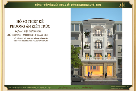 Thiết kế biệt thự kết hợp kinh doanh 4 tầng - Phong cách tân cổ điển