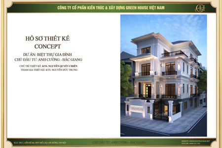 Thiết kế biệt thự tân cổ điển sang trọng tại Bắc Giang