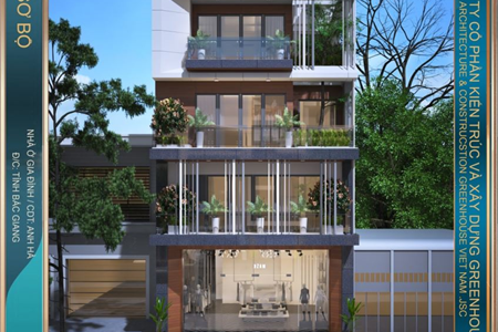 Thiết kế nhà phố 4 tầng phong cách hiện đại tại Bắc Giang