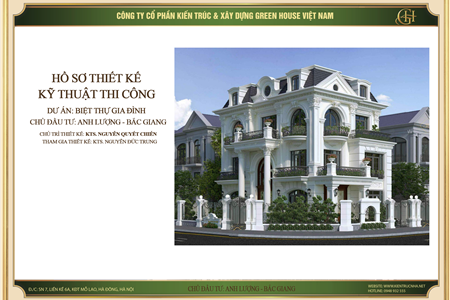 Kiến trúc biệt thự cổ điển 3 tầng tại Bắc Giang