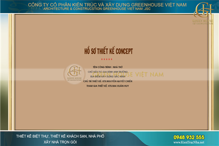 Thiết kế nhà thờ kết hợp với nhà ở đẹp tại Bắc Ninh - CĐT Anh Trường