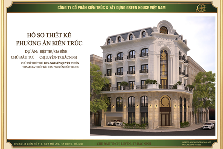 Biệt thự tân cổ điển 5 tầng kết hợp kinh doanh sang trọng tại Bắc Ninh