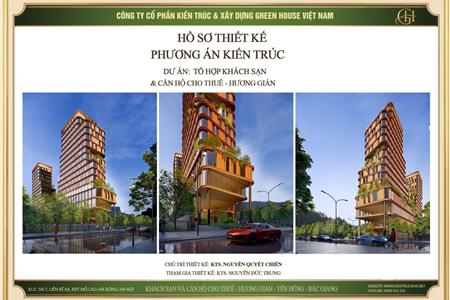 Thiết kế tổ hợp khách sạn và căn hộ cho thuê tại Bắc Giang