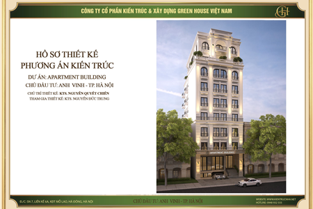 Thiết kế căn hộ cho thuê hiện đại tối ưu diện tích 9 tầng tại Hà Nội