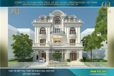 Biệt thự tân cổ điển 3,5 tầng diện tích 400m2