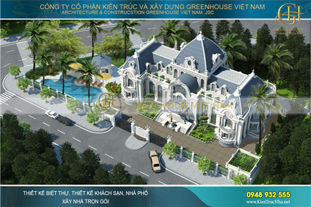 Biệt thự cổ điển 3 tầng diện tích 2700m2