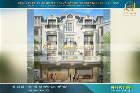 Biệt thự tân cổ điển 4 tầng 13,6x19m