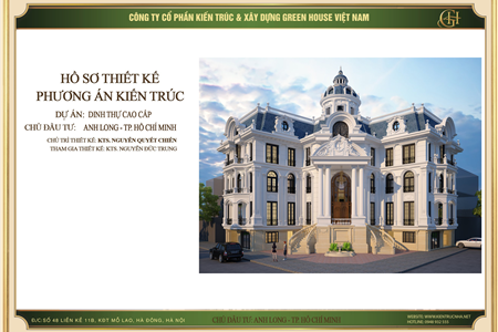 Mẫu thiết kế dinh thự tân cổ điển 4 tầng đẳng cấp tại Hồ Chí Minh