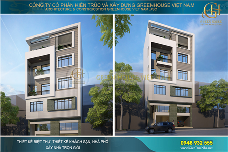 Mẫu nhà phố hiện đại 5 tầng mặt tiền 7,5m