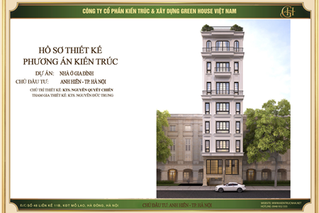 Dự án nhà phố kết hợp kinh doanh tân cổ điển sang trọng tại Hà Nội
